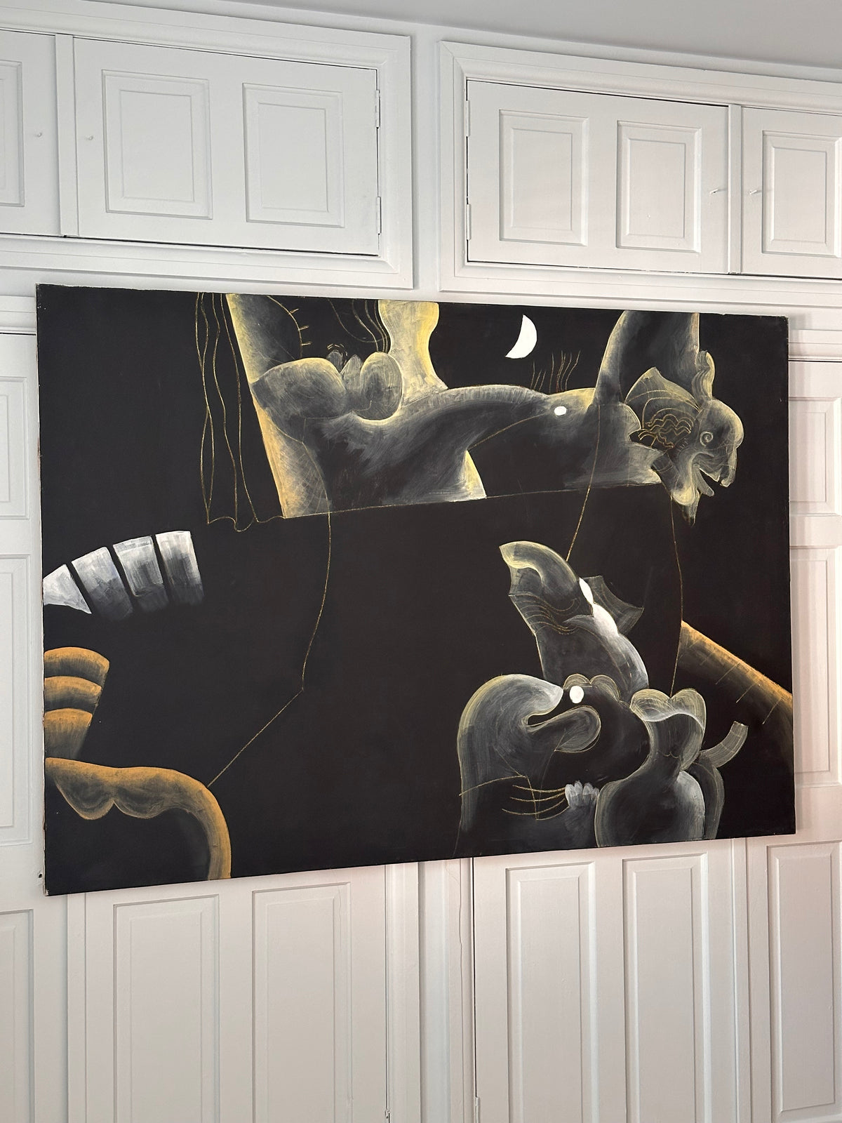 Sculpture studio at night