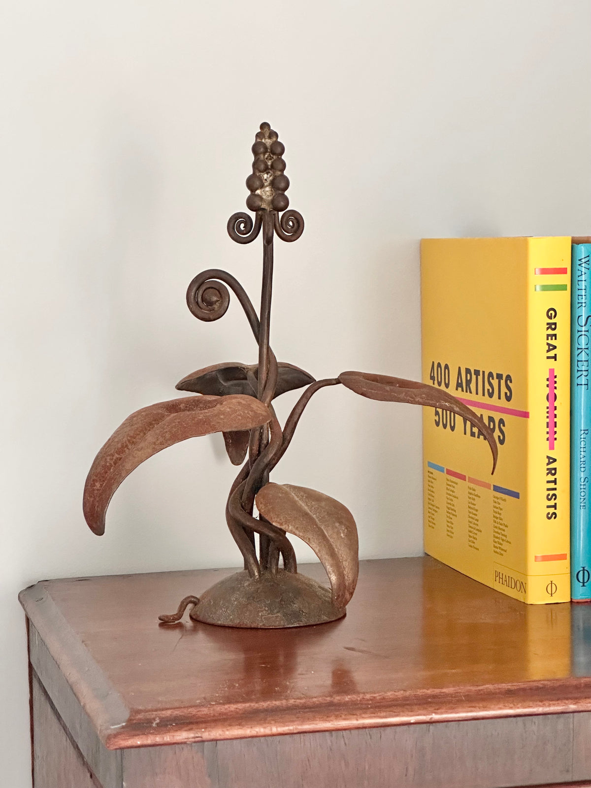Wrought iron candle holder