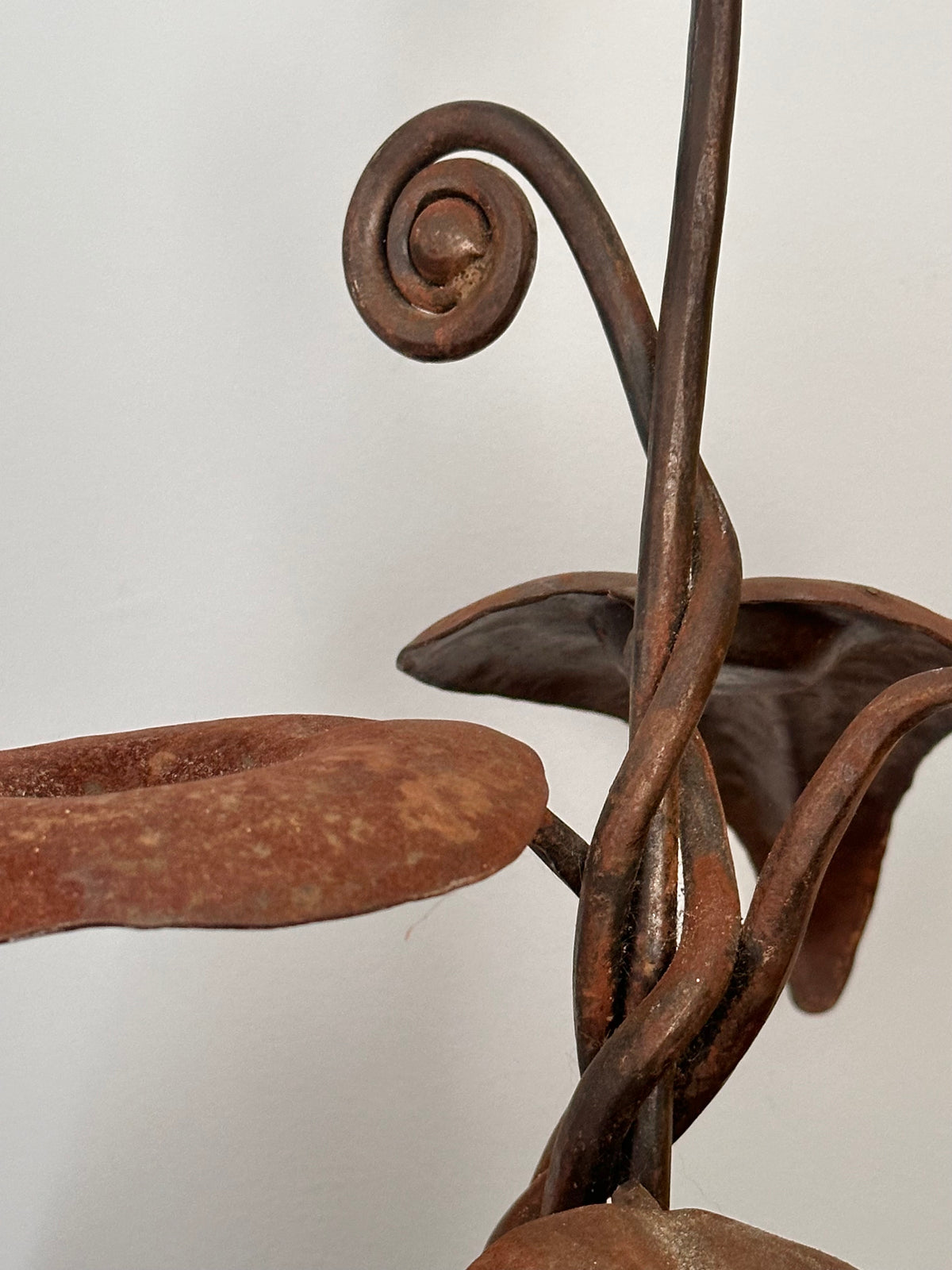 Wrought iron candle holder